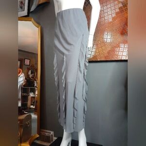 NWT Zara Ruffled Elegant Gray Women's Skirt